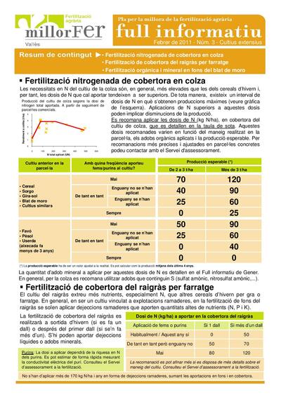 Núm. 3 - febrer 2011 PMFAV Full Informatiu