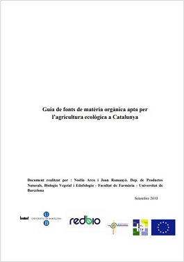Guia de fonts de matèria orgànica apta per l’agricultura ecològica a Catalunya